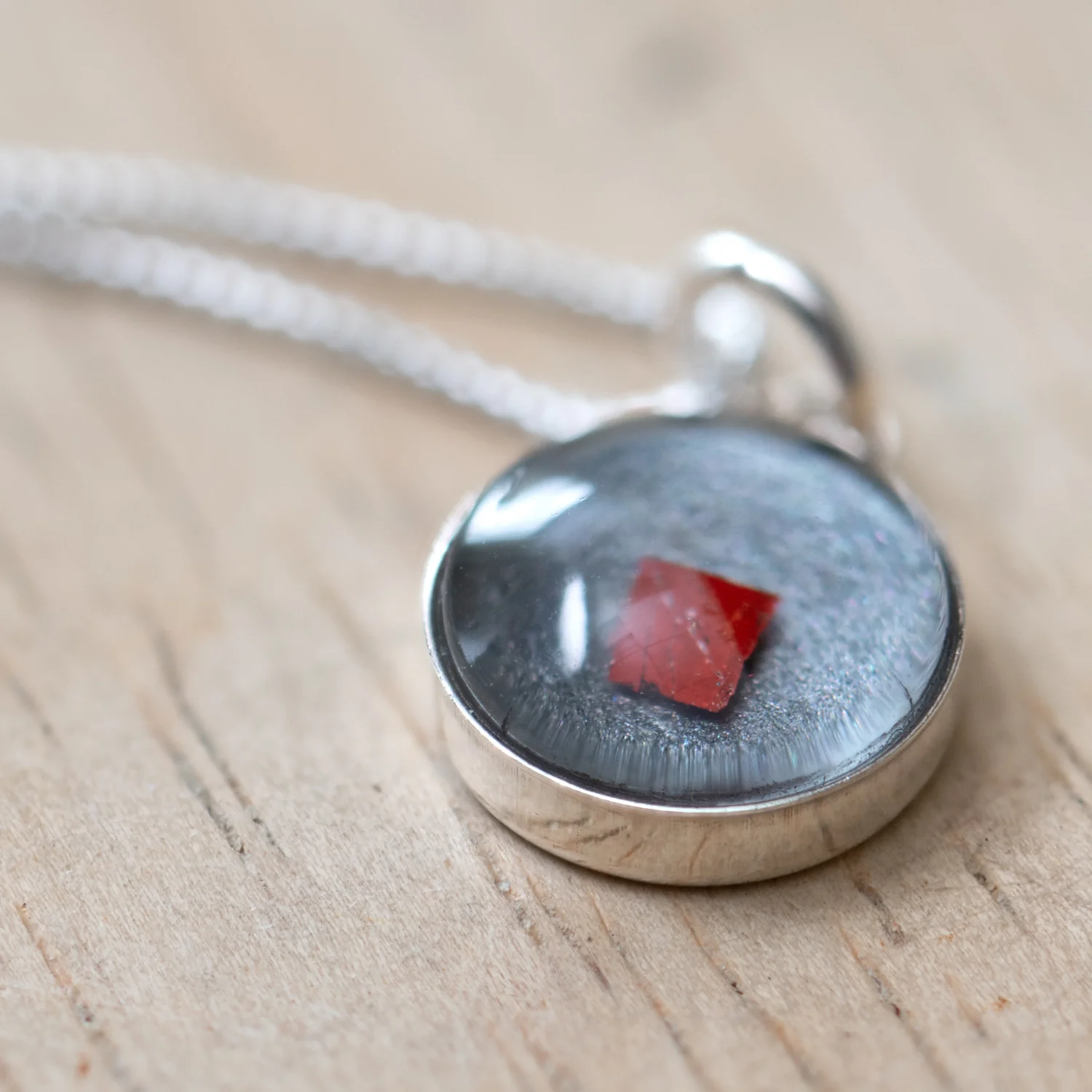 Amelia Earhart Vega 5B Red Fabric Pendant Necklace - Image 10